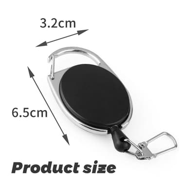 Nøkkelring med jojo-funksjon og uttrekkbar streng 72 cm 1-pakning
