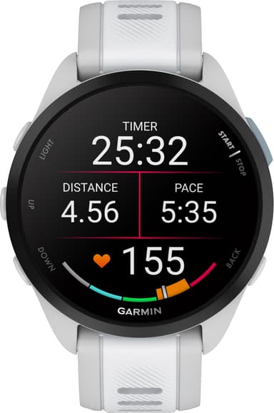 Garmin Forerunner 165 Music sportsklokke (hvit)