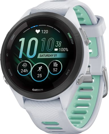 Garmin Forerunner 265S sportsklokke (hvit)