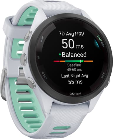 Garmin Forerunner 265S sportsklokke (hvit)