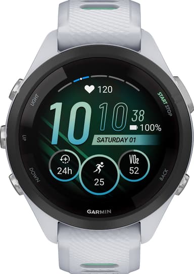 Garmin Forerunner 265S sportsklokke (hvit)