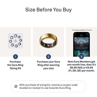 Oura Ring Gen3 Horizon smartring størrelse 6 (Gold)