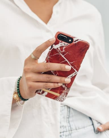 Fashion case Galaxy S9 Plus Scarlet Red Marble