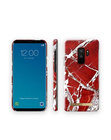 Fashion case Galaxy S9 Plus Scarlet Red Marble