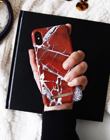 Fashion case Galaxy S9 Plus Scarlet Red Marble