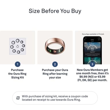Oura Ring Gen3 Horizon smartring størrelse 10 (roseGold)