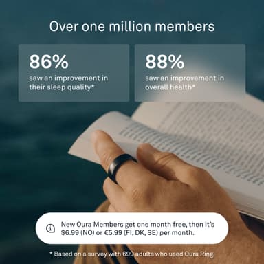 Oura Ring Gen3 Horizon smartring størrelse 8 (Stealth)