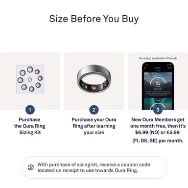 Oura Ring Gen3 Horizon smartring størrelse 11 (titan)