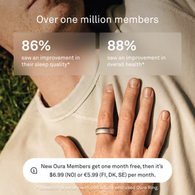 Oura Ring Gen3 Horizon smartring størrelse 10 (titan)