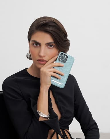Atelier Case iPhone 13P Soft Blue Croco