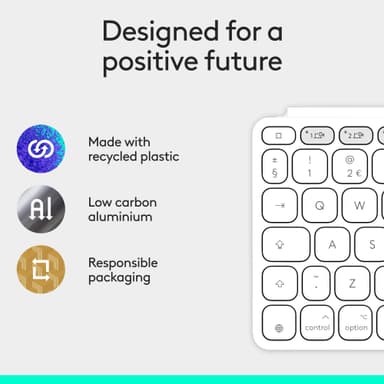 Logitech Keys-To-Go 2 trådløst tastatur (Pale Grey)