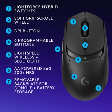 Logitech G G309 gamingmus (sort)