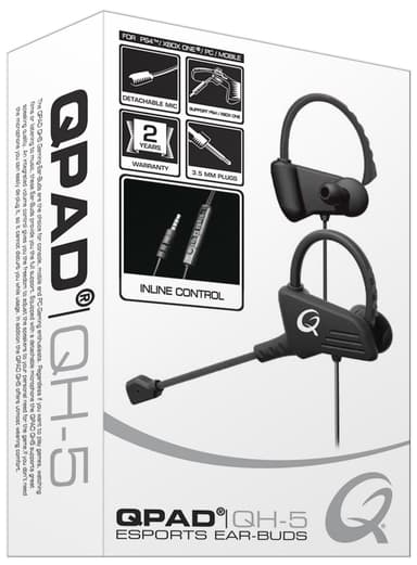 QPAD QH5 gaming-ørepropper (sort)