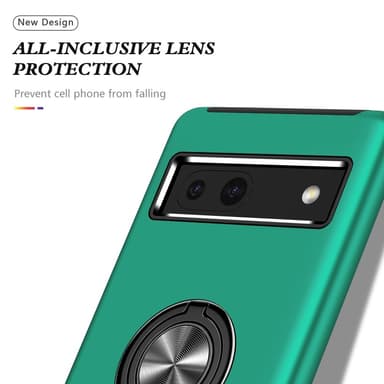 For Pixel 8a Hybrid Deksel med Fingerring - Grønn