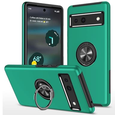 For Pixel 8a Hybrid Deksel med Fingerring - Grønn