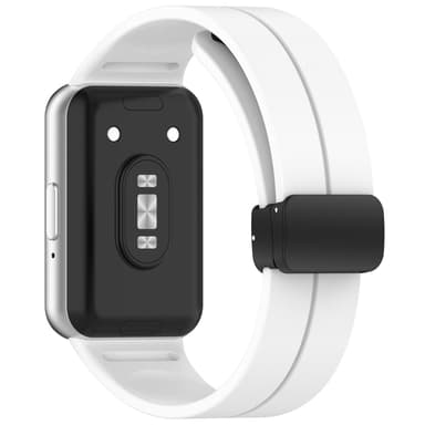 Silikonklokkerem med magnetisk lukking for Samsung Galaxy Fit 3 (SM-R390) Hvit