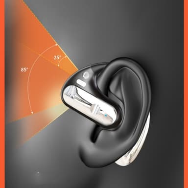 Trådløst ørehengende Bluetooth-hodesett Sort