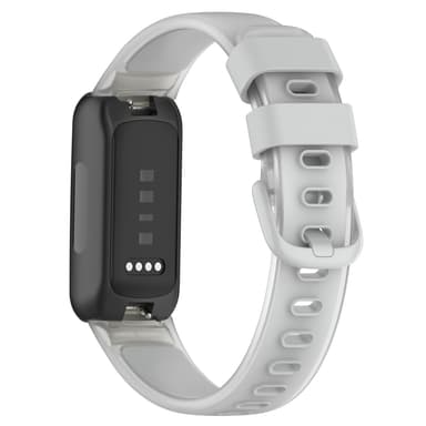 Silikonklokkearmbånd med tofarget rem for Fitbit Inspire 3 Lysegrå
