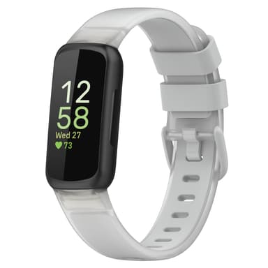 Silikonklokkearmbånd med tofarget rem for Fitbit Inspire 3 Lysegrå
