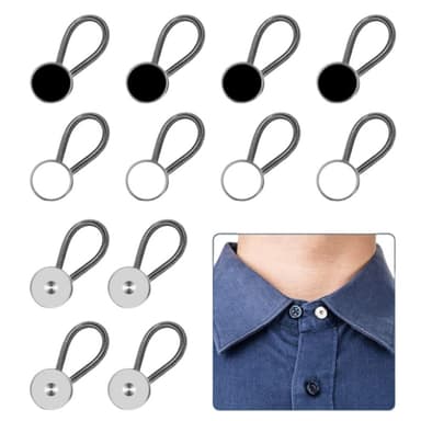 12-paks midjeforlenger for jeans - ingen syknappforlenger 10 mm
