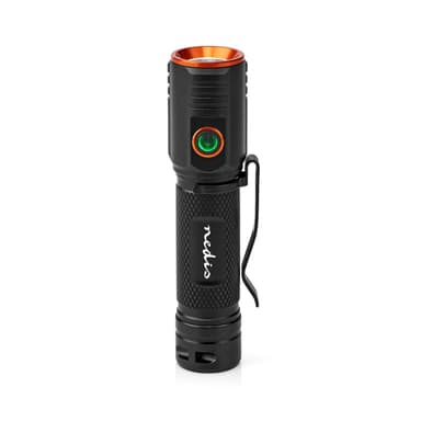 Nedis LED lommelykt | Batteri drevet | 3.7 V DC | 20 W | N/A | batterier følger med | Oppladningsbar | Nominell lysfluks: 2000 lm | Lysrekkevidde: 180 m | Strålevinkel: 10 °