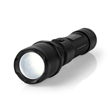 Nedis LED lommelykt | Batteri drevet | 3.7 V DC | 10 W | N/A | batterier følger med | Oppladningsbar | Nominell lysfluks: 1000 lm | Lysrekkevidde: 110 m | Strålevinkel: 9.5 °