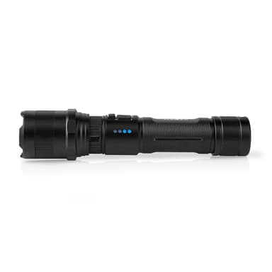 Nedis LED lommelykt | Batteri drevet | 3.7 V DC | 10 W | N/A | batterier følger med | Oppladningsbar | Nominell lysfluks: 1000 lm | Lysrekkevidde: 110 m | Strålevinkel: 9.5 °