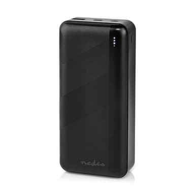 Nedis Power Bank | 32000 mAh | 2.4 / 3.0 / 3.25 A | Antall utganger: 2 | Utgangstilkobling: 1x USB-A / 1x USB-C™ | Inngangstilkobling: 1x Micro USB / 1x USB-C™ | PD3.0 45W / PD3.0 65W | Lithium-Polymer