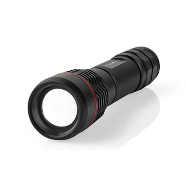 Nedis LED lommelykt | Batteri drevet | 3.7 V DC | 10 W | N/A | batterier følger med | Oppladningsbar | Nominell lysfluks: 1000 lm | Lysrekkevidde: 200 m | Strålevinkel: 10 °