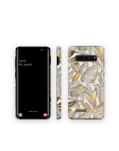 Fashion Case Galaxy S10+ Platinum Leaves