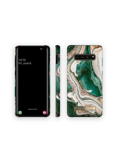Fashion Case Galaxy S10+ Golden Jade Marble