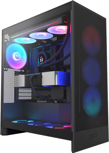 H7 Flow RGB - Kabinett - Miditower - Svart