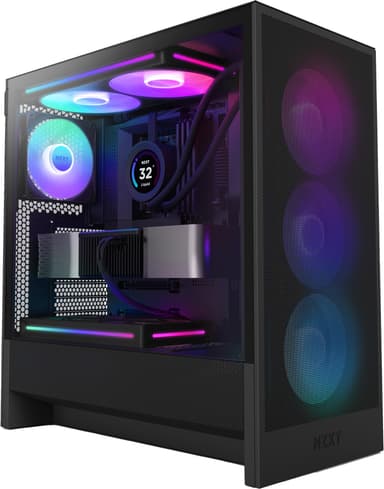 NZXT H5 Flow RGB 2024 PC kabinett (sort)