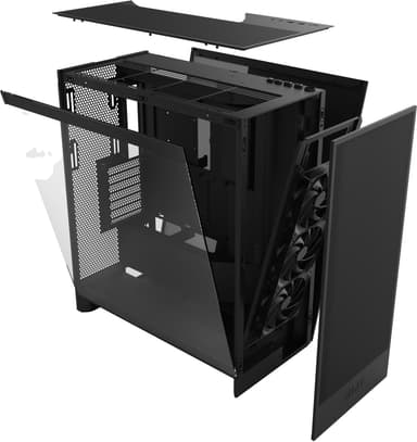 NZXT H7 Flow 2024 PC kabinett (sort)