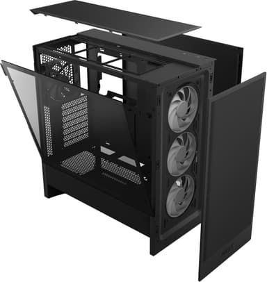 NZXT H5 Flow RGB 2024 PC kabinett (sort)