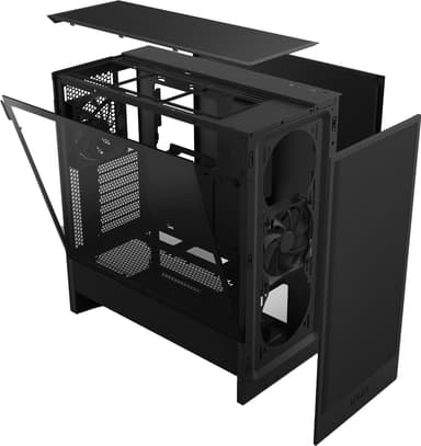 NZXT H5 Flow 2024 PC kabinett (sort)