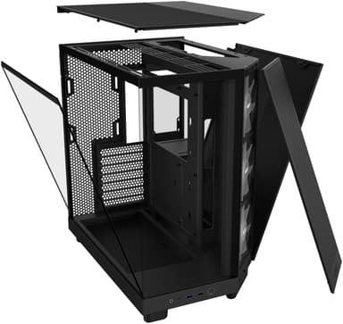 NZXT H6 Flow RGB 2024 PC-kabinett (sort)