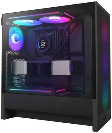NZXT H5 Flow RGB 2024 PC kabinett (sort)
