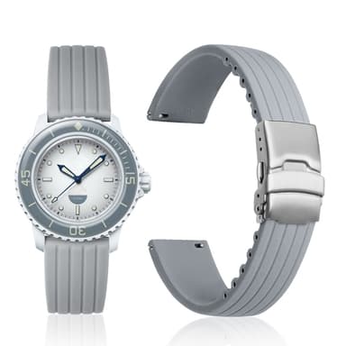 Erstatningsklokkerem for Blancpain X Swatch Grå