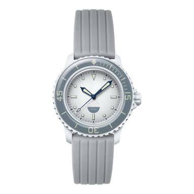 Silikonklokkerem erstatning for Blancpain X Swatch Grå