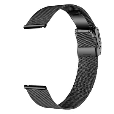 22mm klokkerem i rustfritt stål for Samsung/Huawei Sort