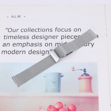 22mm klokkerem i rustfritt stål for Samsung/Huawei Sølv