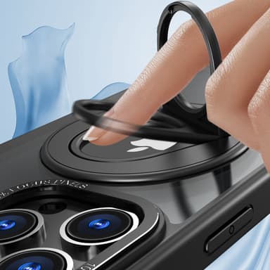 Magnetisk beskyttelsesveske med stativ for IPhone Sort  iPhone 15