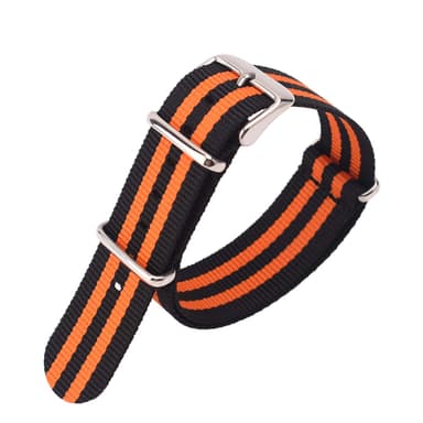 Erstatningsklokkerem nylon klokkerem 24 mm Flerfarget
