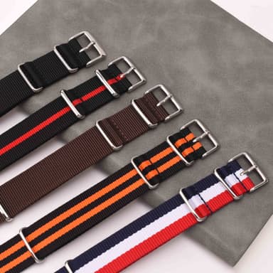 Erstatningsklokkerem nylon klokkerem 24 mm Flerfarget