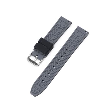 Myk silikonstropp for Omega x Swatch MoonSwatch Svart+grå