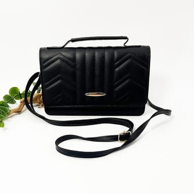 Single Skulder Crossbody Bag for kvinner Sort