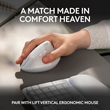 Logitech Wave Keys ergonomisk tastatur (hvit)