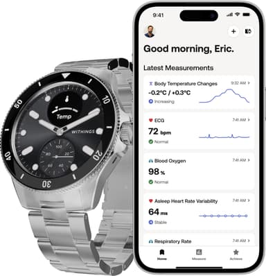 Withings ScanWatch Nova hybridklokke 42mm (sort)