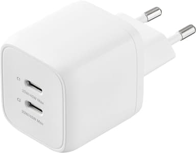 Sandstrøm 45W USB-C GaN PD vegglader (hvit)